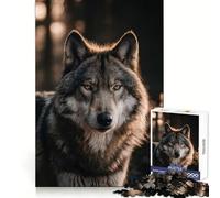 Rompecabezas de 1000 Piezas con diseño de Lobo a la luz Natural para Adultos y Adolescentes Ideal para Entrenar el Pensamiento Practicar la atención Plena y Disfrutar del Tiempo Libre para Regalar