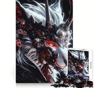 Rompecabezas de 1000 Piezas con diseño de Lobo ornamentado y Ojos Rojos para Adolescentes Juguete Que estimula la lógica y Alivia la tensión Borde de Calidad Artículo de Santa Claus (50x75cm)