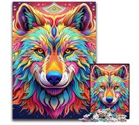 Rompecabezas de 1000 Piezas con diseño de Lobo para Adultos, Ideal para Parejas, Navidad, Año Nuevo y San Valentín, 26x38cm/10,23x14,96 Pulgadas.