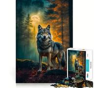 Rompecabezas de 1000 Piezas con diseño de Lobo y Hombre Lobo Ideal para Entrenar la Memoria Superficie Lisa y sin Rebabas Un desafío entretenido para el Tiempo Libre (50x75cm)