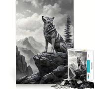 Rompecabezas de 1000 Piezas con diseño de Lobo y Hombre Lobo para Adultos Ejercicio Mental Corte de precisión Bordes Lisos Actividad Relajante para Grupos en Interiores (38x26cm)