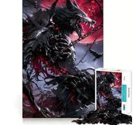 Rompecabezas de 1000 Piezas con diseño de Lobo y Luna de Sangre, Ideal para Adultos y Adolescentes Mejora la Memoria, es Ligero, Relajante y de Corte preciso Un Regalo Encantador 38x52cm