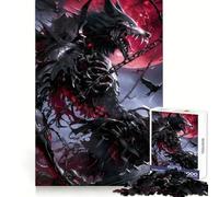 Rompecabezas de 1000 Piezas con diseño de Lobo y Luna de Sangre, Ideal para Adultos y Adolescentes Mejora la Memoria, es Ligero, Relajante y de Corte preciso Un Regalo Encantador 38x52cm