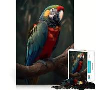 Rompecabezas de 1000 Piezas con diseño de Loro Realista para Adultos y Adolescentes Un Rompecabezas Mental Que Ayuda a aliviar el estrés Un Regalo Original y Divertido (38x52cm)