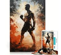 Rompecabezas de 1000 Piezas con diseño de Luchador de Muay Thai para Adolescentes Fortalece la Memoria Ideal para el hogar y el Ocio Bordes limpios Regalo preciado (50x75cm)