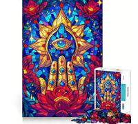 Rompecabezas de 1000 Piezas con diseño de Mandala místico para Adultos Juguete de lógica Clara, Divertido y Relajante Corte Perfecto Regalo Elegante (38x26cm)