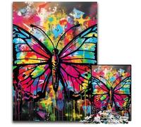 Rompecabezas de 1000 Piezas con diseño de Mariposas para Adultos, Ideal para Relajarse y entretenerse, decoración del hogar, 26x38cm/10,23x14,96 Pulgadas.