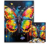 Rompecabezas de 1000 Piezas con diseño de Mariposas y Grafiti para Adultos, de cartón, Ideal para Adolescentes y coleccionistas, Regalo de Viaje, Actividad Familiar, 26x38cm/10,23x14,96 Pulgadas.
