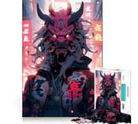 Rompecabezas de 1000 Piezas con diseño de máscara Oni y Arte Callejero para Adultos Juego Inteligente de Rompecabezas Divertido Montaje de imágenes Regalo de Temporada (38x52cm)