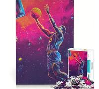 Rompecabezas de 1000 Piezas con diseño de Mates de Baloncesto, Juguetes para armar, Actividades Familiares, con Piezas de Formas aleatorias Que encajan Perfectamente 38x52cm