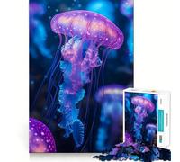 Rompecabezas de 1000 Piezas con diseño de Medusas bioluminiscentes,articulaciones Suaves,diversión lógica y Juego Casual,Regalo Ideal para Navidad (50x75cm)
