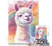 Rompecabezas de 1000 Piezas con diseño de Meme de Alpaca para Adolescentes Ideal para Relajarse y divertirse Perfecto como Regalo navideño (50x75cm)