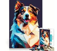 Rompecabezas de 1000 Piezas con diseño de mi Perro Pastor Australiano Regalos para Adultos Ideal para Mejorar la Memoria y Disfrutar del Tiempo Libre Decoración de Pared con Corte preciso (38x52cm)