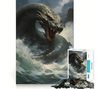 Rompecabezas de 1000 Piezas con diseño de Monstruo Serpiente Marina para Adolescentes Juego de ingenio y relajación (38x26cm)