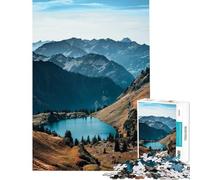 Rompecabezas de 1000 Piezas con diseño de montaña y Lago Ideal para familias Un desafío para la Inteligencia y el Cerebro Un Juguete adictivo Jugar y Mejorar la Memoria