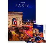 Rompecabezas de 1000 Piezas con diseño de monumentos de París para Adultos Ejercicio Mental,Alivio del estrés,diversión,Cierre Seguro,Regalo Memorable (38x26cm)