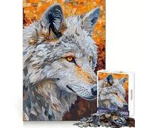 Rompecabezas de 1000 Piezas con diseño de Mosaico de Lobo para Adolescentes Ideal para Entrenar la Mente y Practicar la evasión Consciente Bordes definidos Regalo de Temporada (38x52cm)