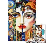 Rompecabezas de 1000 Piezas con diseño de Mosaico y Elementos Contrastantes Rompecabezas para Adolescentes Que mejoran la Memoria Un Reto Educativo Amigos y Familiares 38x52cm