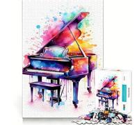 Rompecabezas de 1000 Piezas con diseño de música de Piano para Adultos Juguete Inteligente, Divertido y silencioso Bordes Suaves Regalo Ideal para Festivales (38x52cm)