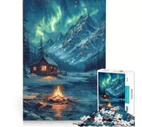 Rompecabezas de 1000 Piezas con diseño de Naturaleza nórdica Juego de ingenio Entrena tu Cerebro y Tus Manos Ideal para Decorar tu Escritorio 50x75cm