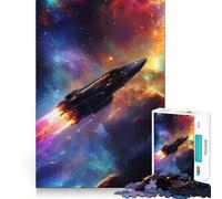 Rompecabezas de 1000 Piezas con diseño de Nave Espacial en una Nebulosa para Adolescentes Juguete para desarrollar la lógica y la Capacidad de Entretenimiento Corte preciso 50x75cm