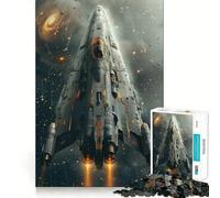 Rompecabezas de 1000 Piezas con diseño de Nave Espacial en Vuelo para Adultos y Adolescentes Juguete Mental para Relajarse y calmar Regalo conmovedor 50x75cm
