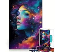 Rompecabezas de 1000 Piezas con diseño de Nebula Face, Mujer Encantadora, para Adultos Juguete para aliviar la ansiedad Bordes precisos Regalo Original (38x52cm)