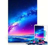 Rompecabezas de 1000 Piezas con diseño de Nebulosa sobre Paisaje montañoso para Adolescentes Fortalece la Memoria Ideal para el hogar y el Ocio Bordes limpios Un Regalo entrañable (38x52cm)