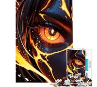 Rompecabezas de 1000 Piezas con diseño de Ojo ardiente en Primer Plano Ayuda a ejercitar el Cerebro Decoración para el hogar Juguete antiestrés Apto para Mayores de 14 años (38x52cm)