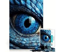 Rompecabezas de 1000 Piezas con diseño de Ojo de dragón Azul,Piezas de Ajuste preciso,Juguete Creativo y Divertido,Ideal para Momentos de diversión acogedores y como Regalo de cumpleaños 38x52cm