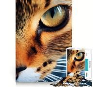 Rompecabezas de 1000 Piezas con diseño de Ojo de Gato,Bordes definidos,Juego cognitivo,Juguete Divertido y fácil de Usar, (38x26cm)