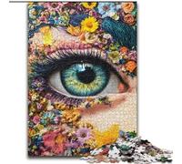 Rompecabezas de 1000 Piezas con diseño de Ojos de Flores para Adultos, Apto para Mayores de 14 años, Ideal para decoración de Pared, Regalo de cumpleaños y Navidad (50x75cm)