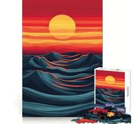 Rompecabezas de 1000 Piezas con diseño de Olas del océano al Atardecer para Adolescentes Mejora la Memoria, relájate y Disfruta del Momento Bordes precisos ¡Un Regalo increíble! 38x26cm