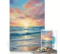 Rompecabezas de 1000 Piezas con diseño de Olas oceánicas al Atardecer para Adolescentes Juguete Que desafía la Mente Pasatiempo Relajante Corte preciso Un Regalo Encantador 38x26cm