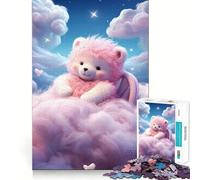 Rompecabezas de 1000 Piezas con diseño de Osito Rosa en el país de los sueños para Adultos Rompecabezas Mental, Arte Relajante para armar, (38x52cm)