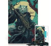 Rompecabezas de 1000 Piezas con diseño de Oso,Bordes, Juego para desarrollar la Mente,Juego Lento,Divertido,Regalo de cumpleaños para la Mente (50x75cm)