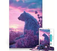 Rompecabezas de 1000 Piezas con diseño de Oso,estética de Puesta de Sol,Bordes, Ideal para desarrollar la Mente,Jugar despacio y divertirse en cumpleaños (50x75cm)