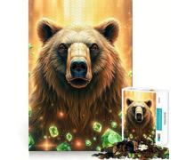 Rompecabezas de 1000 Piezas con diseño de Oso peridoto de Stonimal para Adultos y Adolescentes Ideal para Relajarse, calmarse y desconectar Corte Suave Regalo conmovedor (38x26cm)