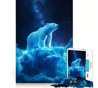 Rompecabezas de 1000 Piezas con diseño de Oso Polar sobre Iceberg para Adolescentes Mejora la Memoria, relaja la Mente y CREA un Regalo Original (38x26cm)