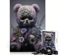 Rompecabezas de 1000 Piezas con diseño de Oso Zombi Desarrollo de la lógica, Entretenimiento Consciente, ensamblaje preciso, Regalo Original (38x52cm)