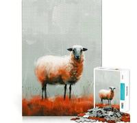 Rompecabezas de 1000 Piezas con diseño de ovejas en un Campo para Adolescentes Juego Inteligente para fomentar la convivencia y Crear una Obra de Arte 38x26cm