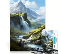 Rompecabezas de 1000 Piezas con diseño de Paisaje de Cascada Juguete Que desafía la Mente Troquelado de Alta precisión Un Reto Divertido para Pasar el Tiempo (38x52cm)