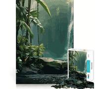 Rompecabezas de 1000 Piezas con diseño de Paisaje de Cascada para Adultos Juego para ejercitar la Mente Encaje Huecos Actividad Relajante para desconectar (38x26cm)