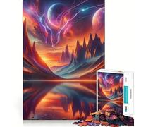 Rompecabezas de 1000 Piezas con diseño de Paisaje Espacial fantástico para Adultos y Adolescentes Juguete de lógica sólida Divertido y silencioso Corte de precisión Elige tu Deseo de Papá Noel
