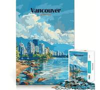 Rompecabezas de 1000 Piezas con diseño de Paisaje Urbano de Vancouver, Canadá Bordes Lisos Juego Divertido y Relajante Regalo Ideal para cumpleaños (50x75cm)