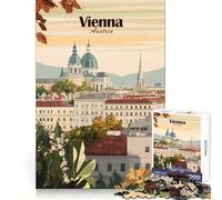 Rompecabezas de 1000 Piezas con diseño de Paisaje Urbano de Viena Austria para Adultos Ideal para el Desarrollo Cerebral un pasatiempo Relajante y fácil de armar Navidad (38x26cm)