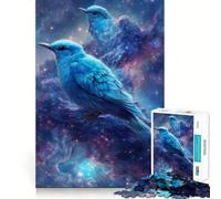 Rompecabezas de 1000 Piezas con diseño de pájaro Azul,Galaxia y Estrellas Corte Impecable Divertido Juguete para estimular la Mente,Ideal para Momentos de Ocio 38x26cm