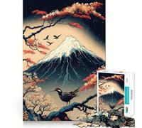 Rompecabezas de 1000 Piezas con diseño de pájaro Negro en Japón Rompecabezas de lógica con articulaciones afiladas Juego de Entretenimiento para Pasar un Buen rato Regalo Divertido de Navidad 50x75cm