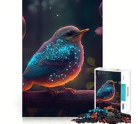 Rompecabezas de 1000 Piezas con diseño de pájaros y Burbujas Juego de Bordes Estimula la Mente Juego Lento Divertido Regalo de cumpleaños (50x75cm)