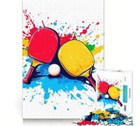 Rompecabezas de 1000 Piezas con diseño de Paleta de Ping Pong para Adultos Regalo Ideal para desarrollar la lógica Juguete para armar con precisión y un diseño Elegante (50x75cm)